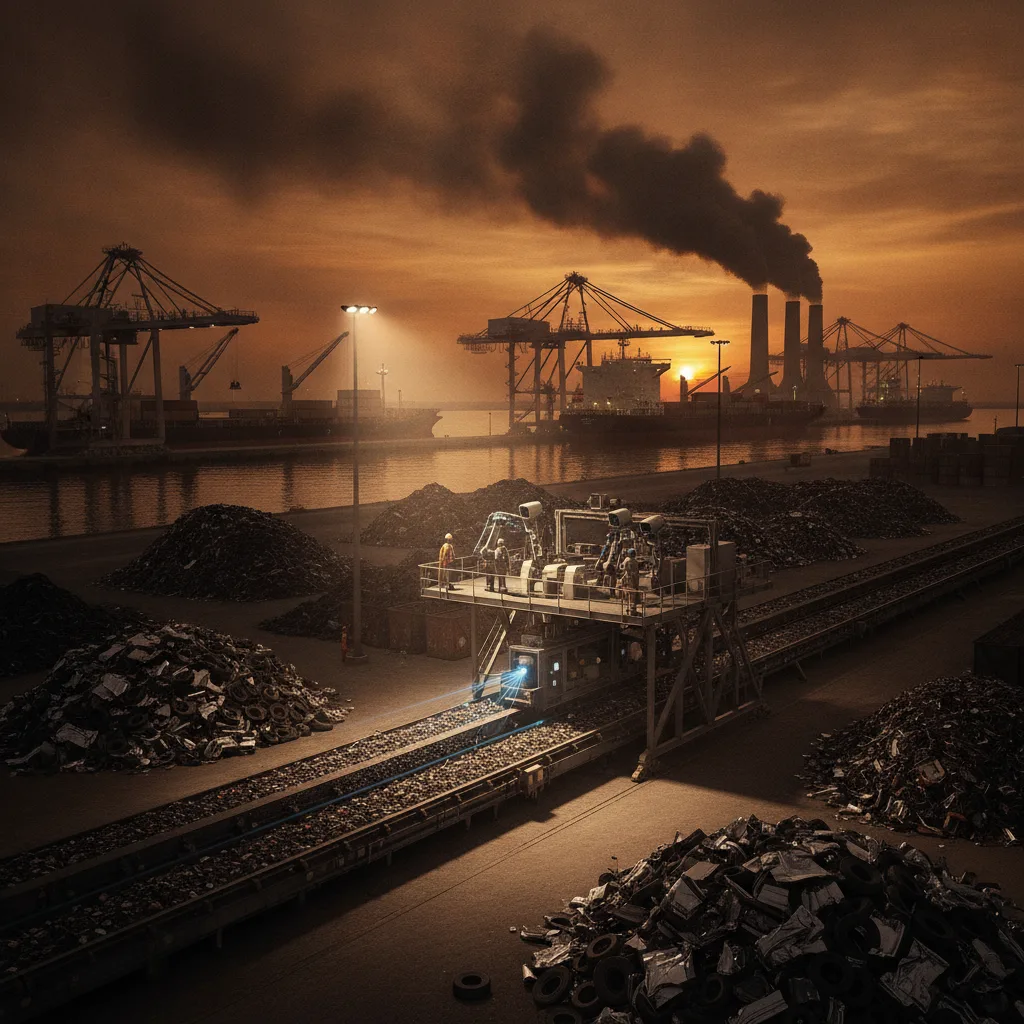 Editorial illustration — Visual AI Hits the Factory Floor: What Gulf Recyclers Must Know